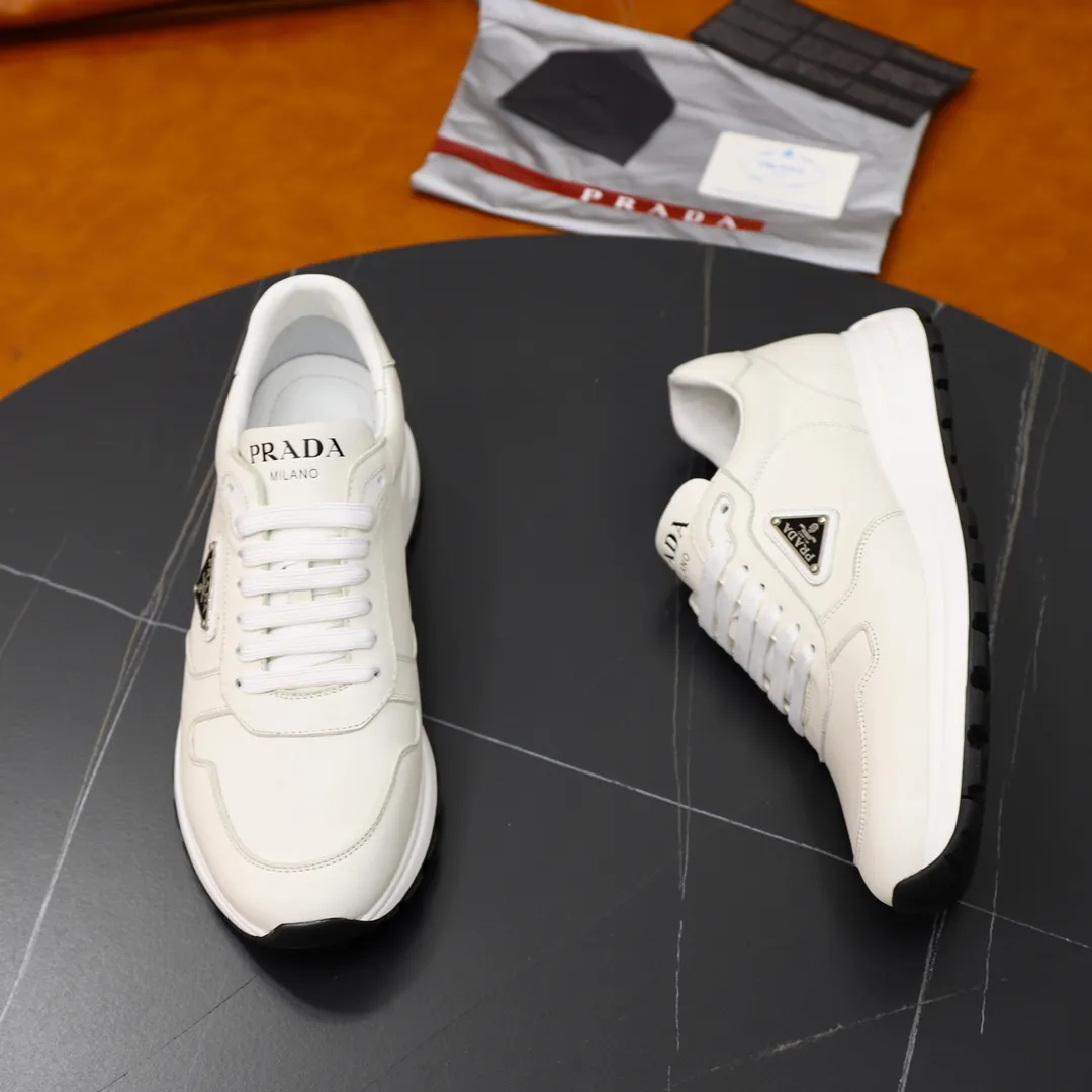 Men's shoes 💰600💰🙅‍♂️🙅‍♂️🙅‍♂️ [PRADA] Prada - High-end quality original order - Upper: Nappa calfskin, tumbled calfskin spliced stretch cloth surface, tongue high frequency brand logo - Lining: water-dyed cowhide - Outsole: ultra-light TPU foam rubber; two-color molded outsole -Ultra-high quality control and fine workmanship: outstanding (high-end, extravagance, grade) -Size: 38-44 (45 can be customized)